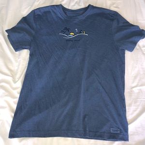 Life is Good happy hour sunset vintage crusher tee